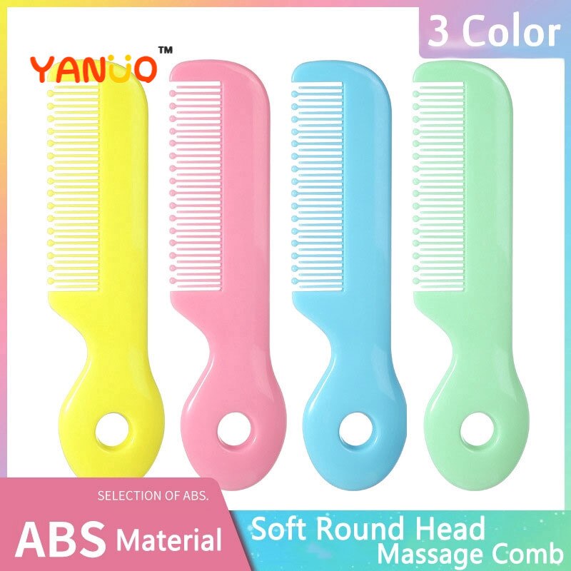 YANUO Macarons Color Cartoon Safe Baby Comb Baby Hair Brush Baby Safe Comb Newborn Brush Baby Hairbrush Kids Comb Boy Girl