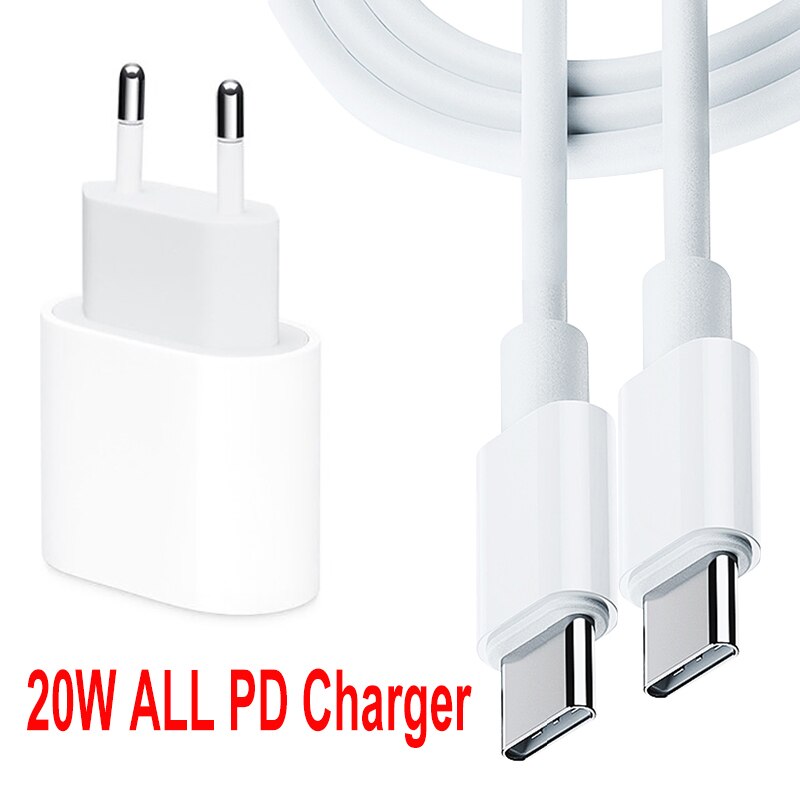 20W USB Type C Charger For iPhone 12 Pro Max/Mini Quick Charge QC PD USBC EU plug USB-C Fast Charging Travel Wall Charger