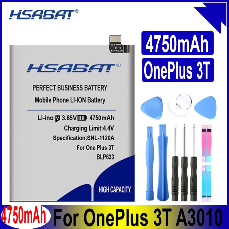 Hsabat 4750Mah BLP633 Batterij Voor Oneplus 3T A3010 1 + 3T Telefoon Oneplus 3