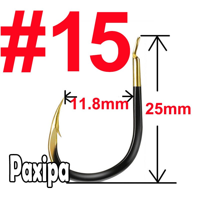 10 stuks vishaak van wolfraamstaal met weerhaak, karpervishaak, enkele cirkel, vishaak, zee-accessoires, uitrusting: 15