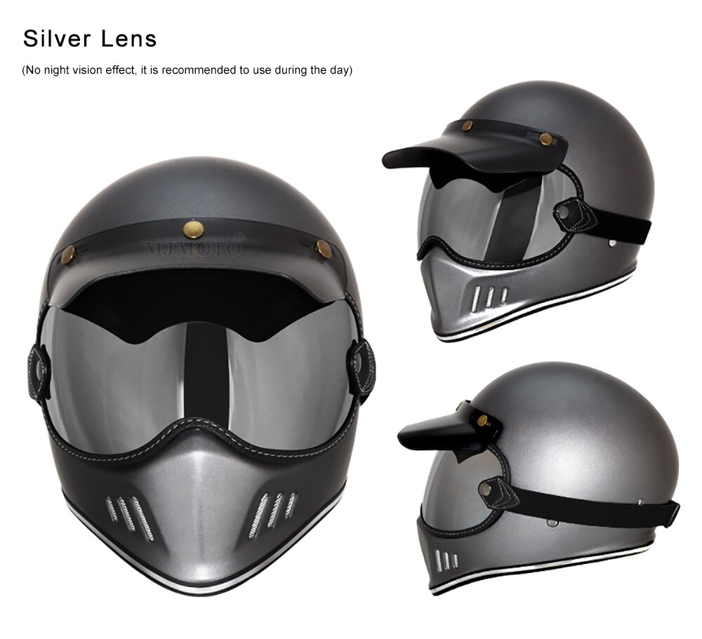 Motorcycle Bubble Shield Helmets Lens Sunglasses Accessories Fit For Retro SHOEI EX Zero MOTO3 RYMIC R980 Helmets Goggles