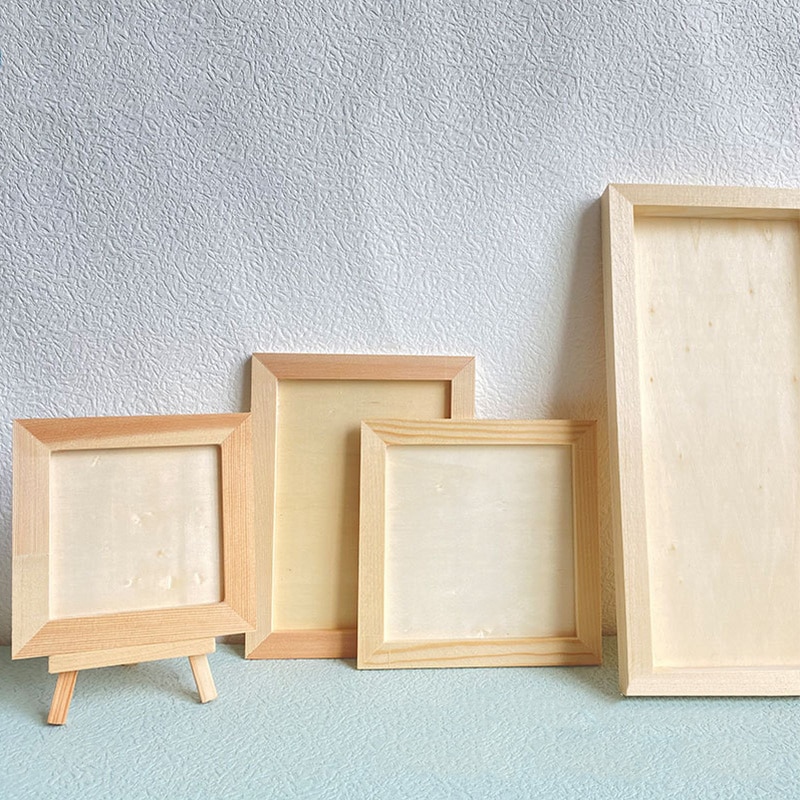 Houten Diy Blank Photo Houders Kinderen Diy Klei Fotolijsten Voor Thuis Craft Party Kids Desktop Ornament Fotolijst
