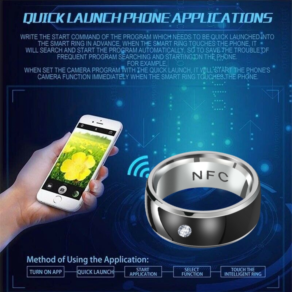 NFC Multifunctional Intelligent Smart Finger Ring Wear Connect For All Android Phone Equipment Digital Rings