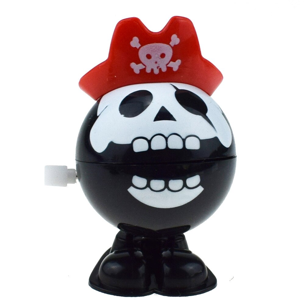 Novelty Funny Winding Spring-Winding with Eyes Jumping Teeth Ghost Teeth Halloween Christmas Small Toy: Jumping Pirate Head