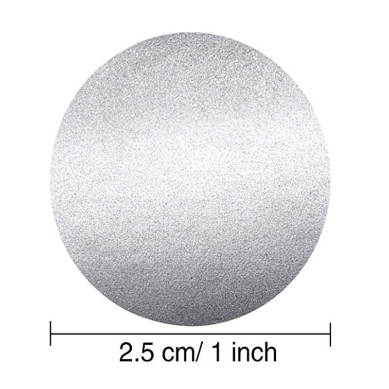 100 Stks/partij Ronde Gouden Zilver Blauw Kras Coating Leuke Stickers Diy Multifunctionele Schrapen Sticker