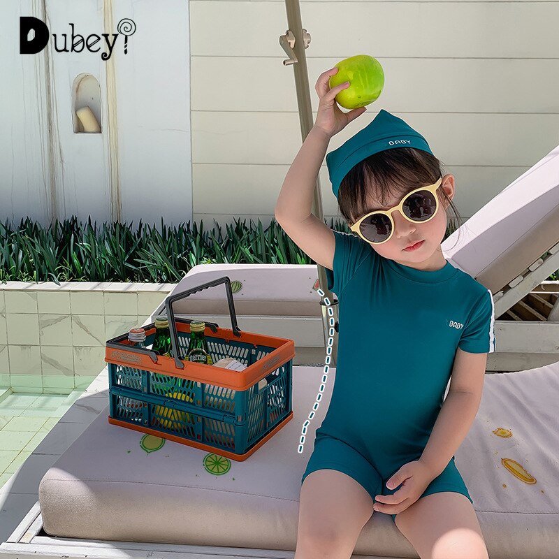 Kids Meisjes Jongens Badmode Zomer Zonnebrandcrème Sneldrogend Badpak Badpak Peuter Meisje Jongen Badpak Badmuts Tweedelige
