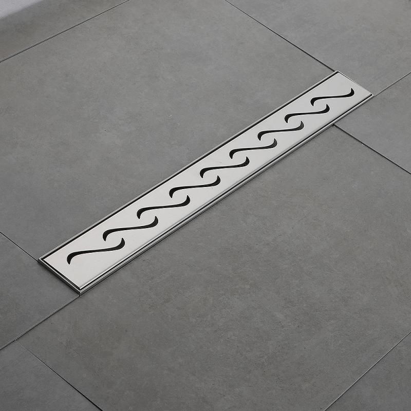 Tile Insert Rectangular Linear Anti-Odor Floor Drain Bathroom Hardware Invisible Shower Bathroom Accessories Multi Size Tool HWC