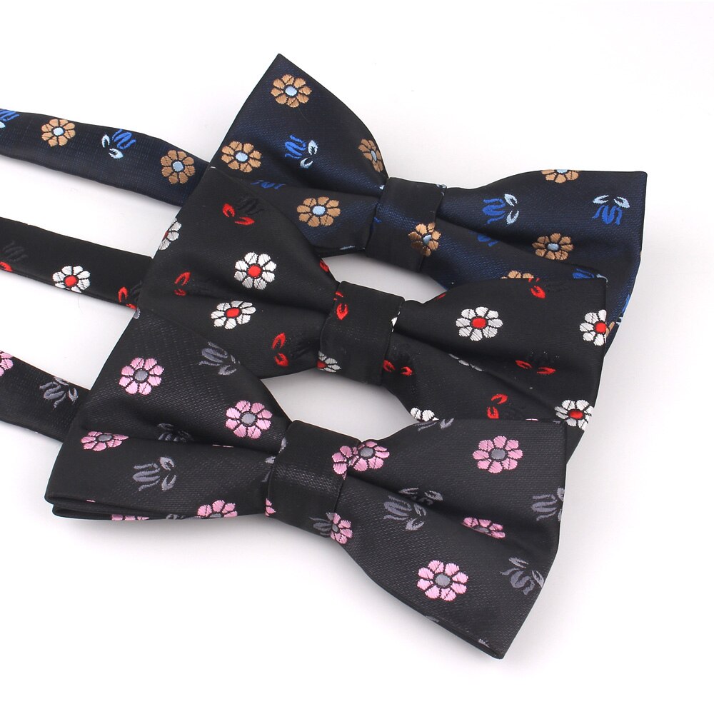 Pajarita clásica de Jacquard para hombre, pajaritas florales para adulto, de boda y negocios, trajes de mariposa, novedad