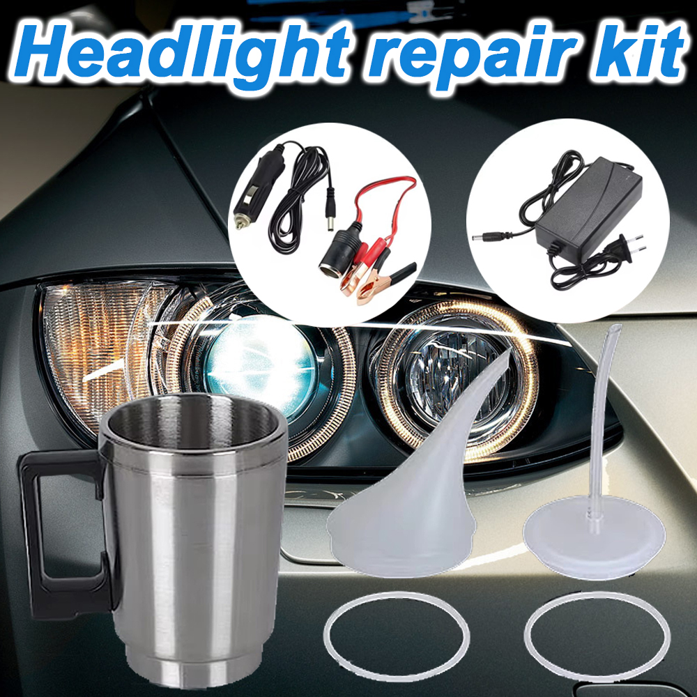 Headlamp Polish Tool Kit Electrical Heating Cup Tool Set Car headlight repair tool heating Cup Automotive headlight Care Tool
