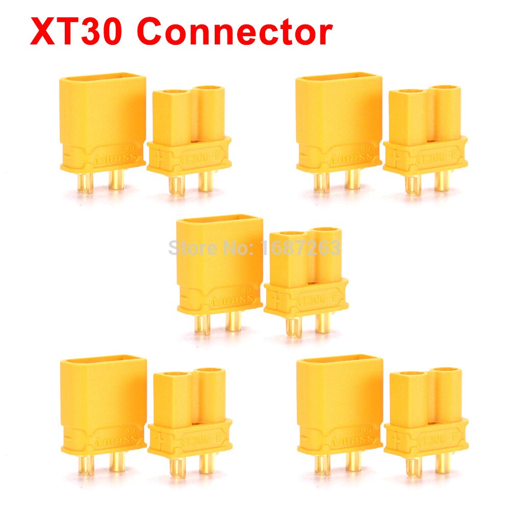 10 Pairs XT30 XT30U XT60 XT60H XT90 EC2 EC3 EC5 T Plug Battery Connector Set Male Female Gold Plated Banana Plug for RC Parts: 5pairs Amass XT30