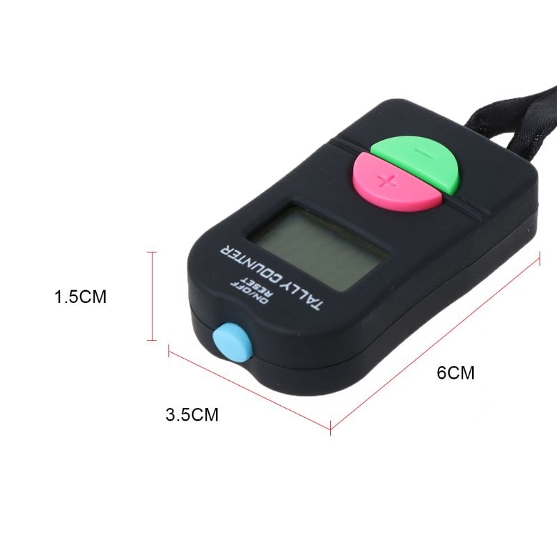 Electronic Counter Work Count Person Flow Point Device Manual Chanting Display Button Can Add and Subtract Counter 35ED