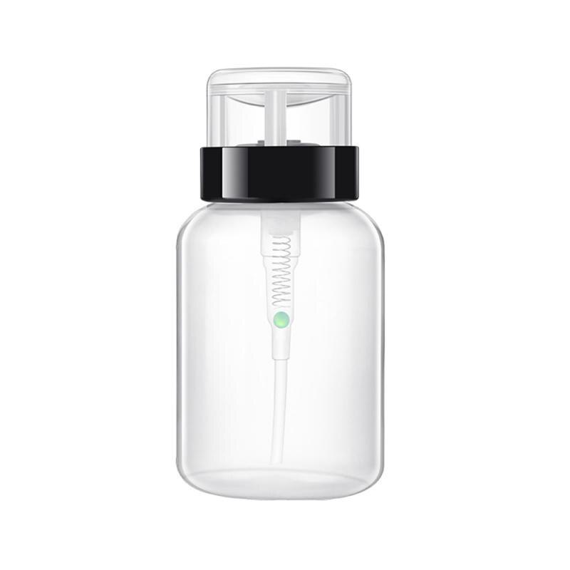 200ml Empty Storage Refillable Bottle Plastic Nail Polish Remover Hand Wash Soap Dispenser Pump Bottle Fluid Organizer