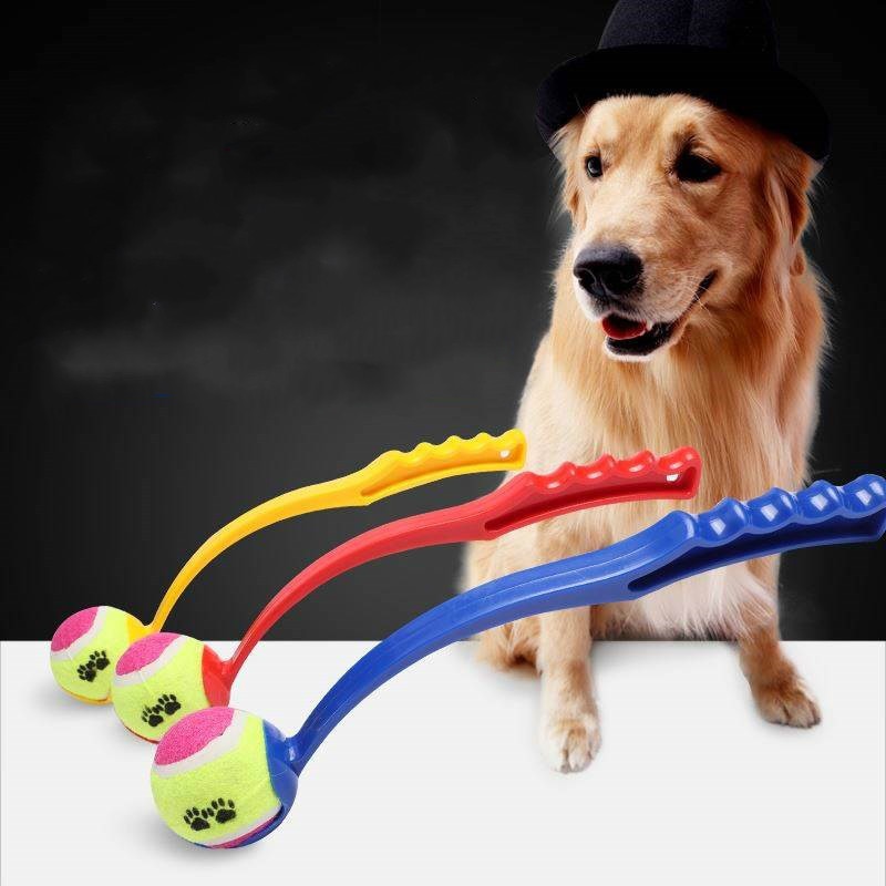 1Pcs Sport Launcher Hond Speelgoed Bal Thrower Pet Training Interactieve Speelgoed Hond Fetch Toy Huisdier Gooien Speelgoed Bal Launcher dierbenodigdheden