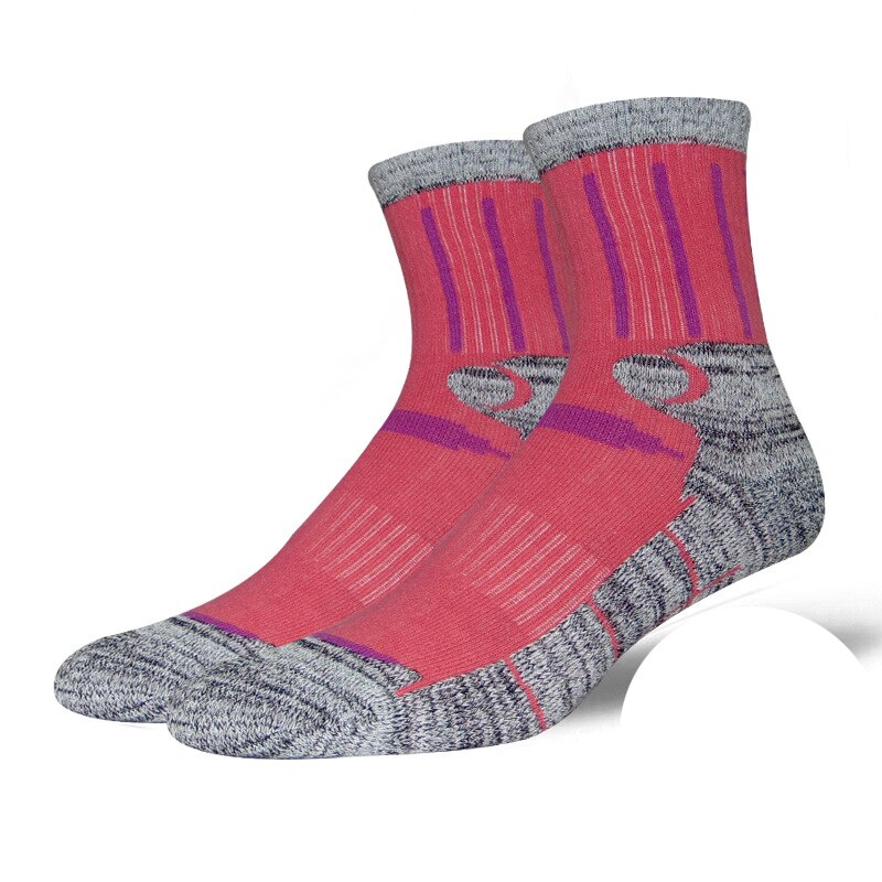 Winter Skiën Sokken Vrouwen Outdoor Fitness Camping Wandelen Sokken Katoen Warm Athletic Snowboarden Sport Sokken Eu Maat 35-39: rose red