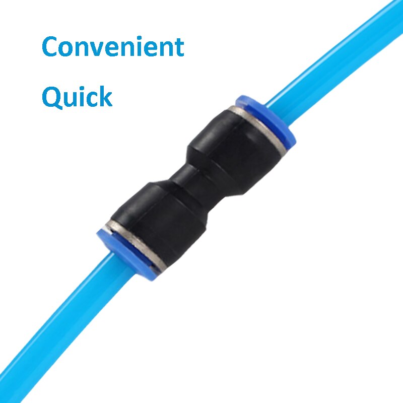 Pneumatiske fittings fitting plastkoblinger pu  pg 4mm 6mm to 8mm 10mm luft vannslange rør push-in rett luft hurtigkobling