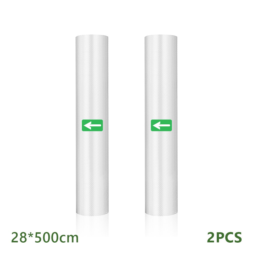 1/2pcs Rolls Embossed Saver Storage Vacuum Sealer Bags 12cm 15cm 20cm 25cm 28cm For Kitchen Packaging Food Vacuum Bags Storage: 2pcs-28cm