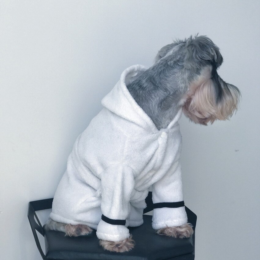 Pet Bathrobe - Hooded Towel - Super Absorbent Cotton - for Dogs & Cats