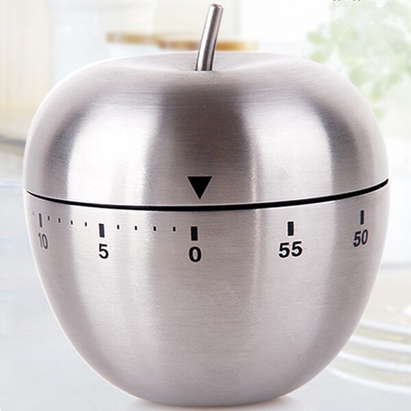 Useful Mechanical Kitchen Cooking Timer Alarm 60 Minutes Stainless Steel Digital Timer Alarm.