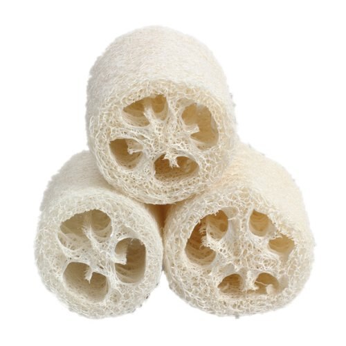 3PCS Natural Loofah Bath Body Shower Sponge Scrubber (Large)