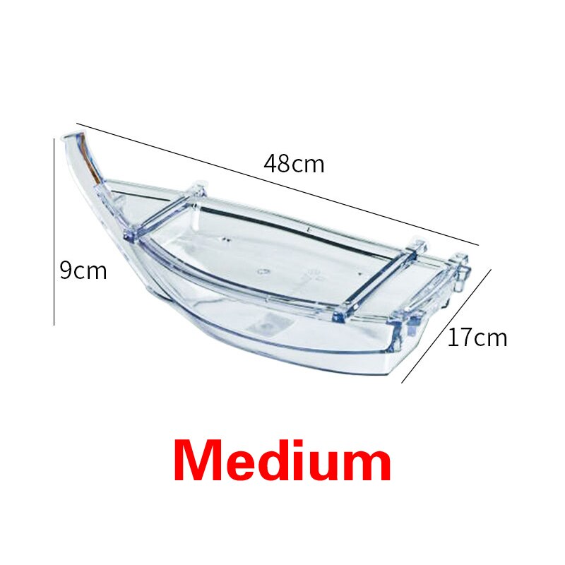 Acrylic sushi boat sashimi ice tray Japanese and Korean cuisine sushi fruit plate seafood sashimi platter tray salmon ice tray: 48x17xH9cm