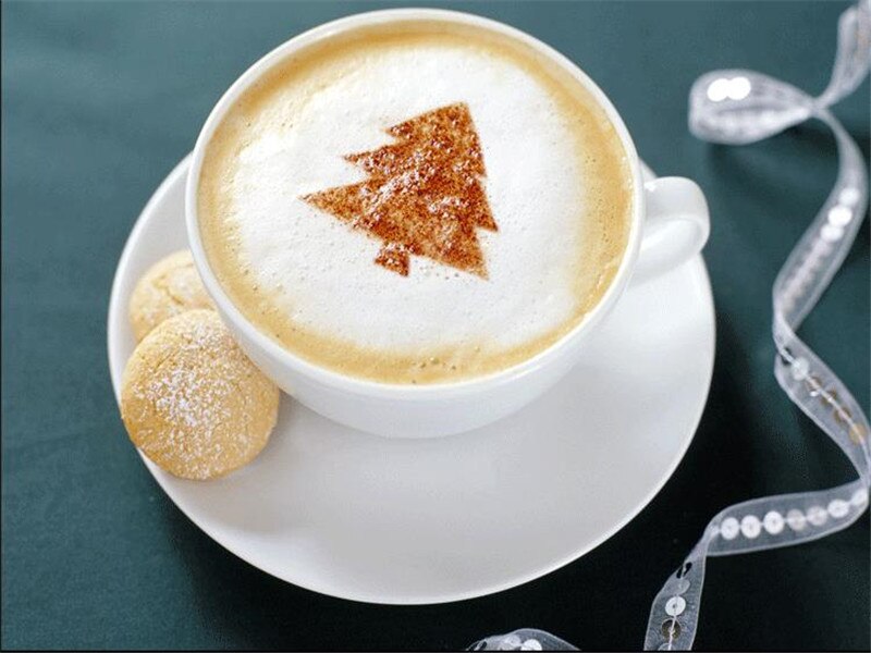 16 stuks/set keuken koffie sjablonen mal decor cappuccino koffie barista sjablonen sjabloon strooipad stoffer koffie spray gereedschap