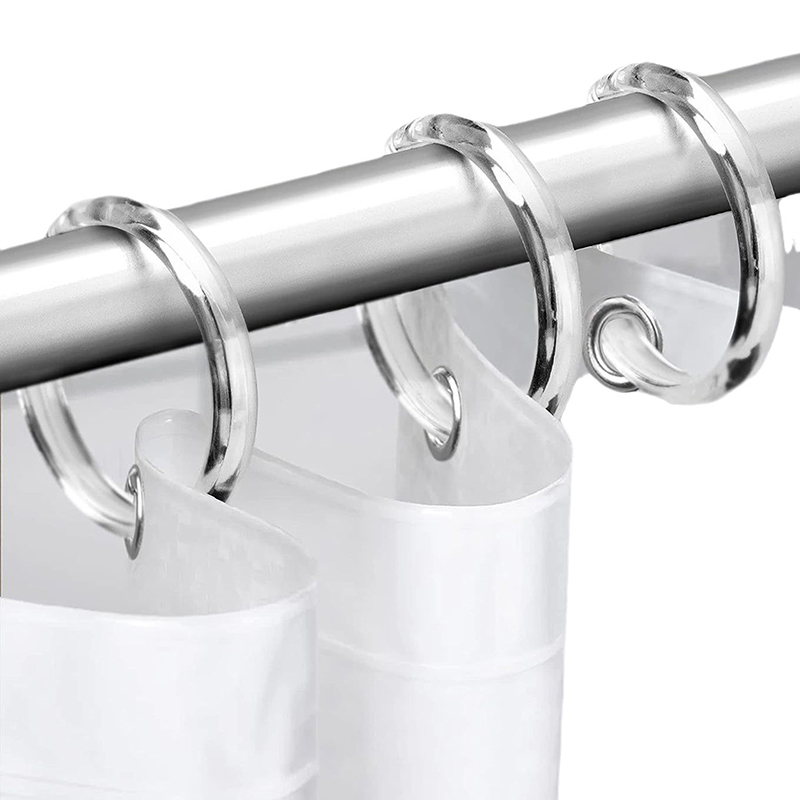 12 stk. åbne gardinringe gardinringe runde ringe bruseforhængsklemmer til gardiner og gardinstænger