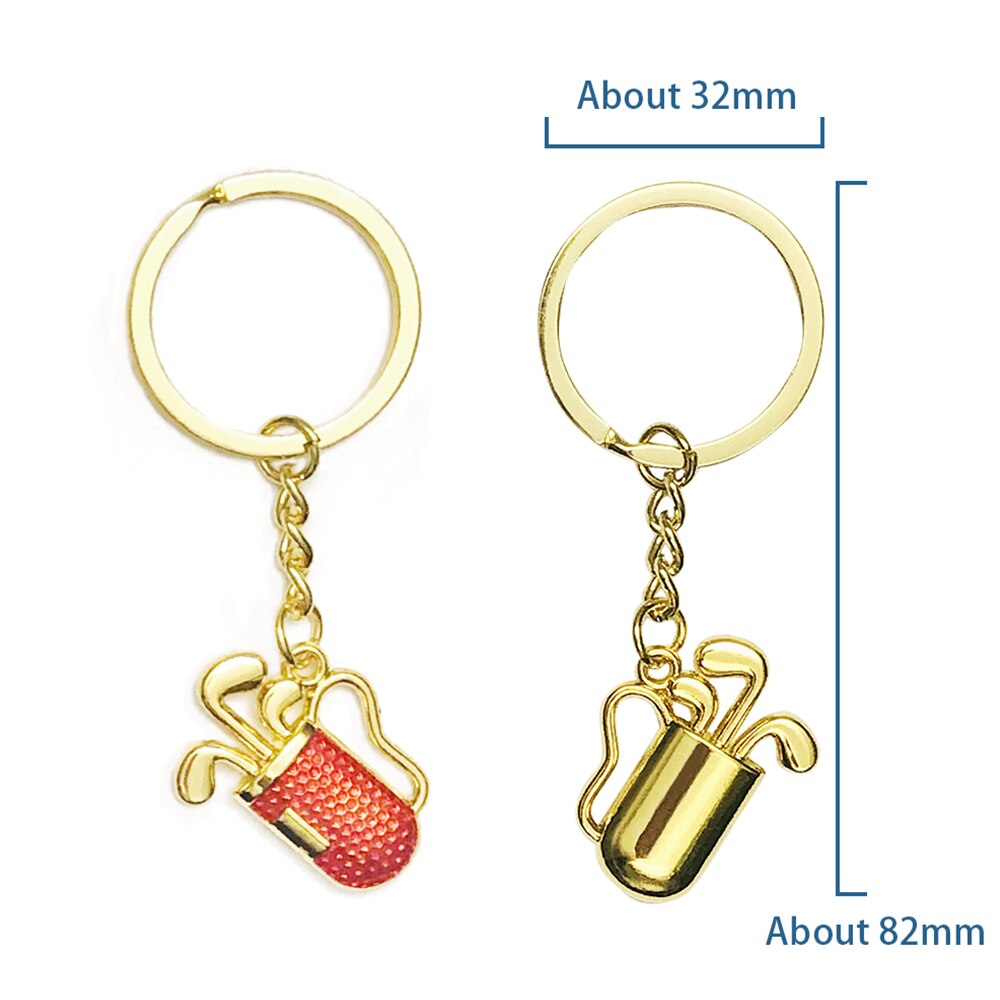 Porte-clés de sac de Golf en alliage 1 pièce, artisanal pour garçon et fille, porte-clés de téléphone, de voiture, de Club, en métal