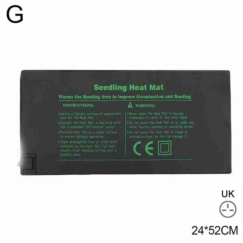 Estera térmica para plántulas, almohadilla impermeable para germinación de semillas de plantas, 110V/220V, almohadilla , herramienta de jardín para vegetales y flores: 24X52cmUK