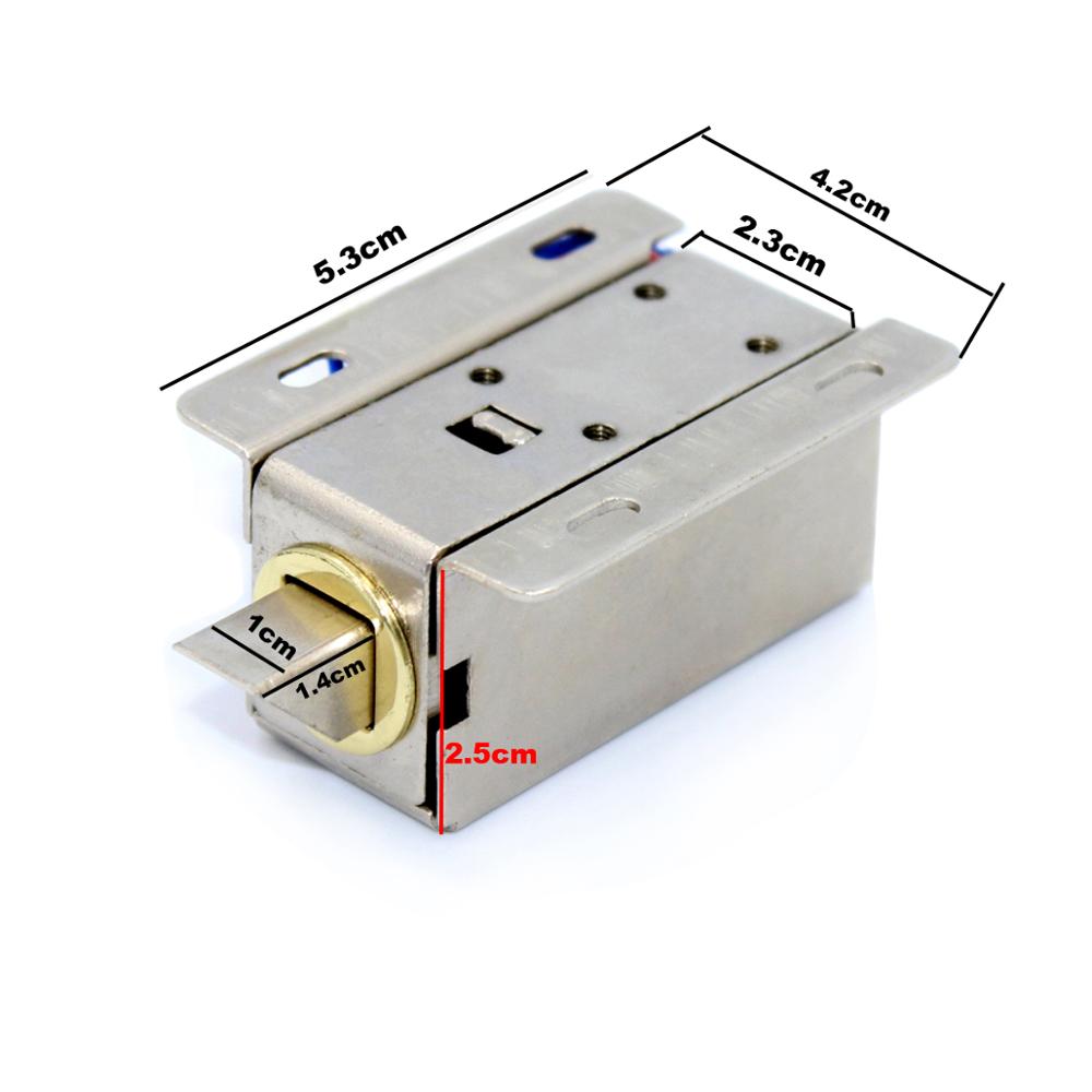 Elektronisk dørlås lås dørlåge  dc 12v 0.4a frigørelsesenhed magnetventil adgangskontrollås mini-skabe elektronisk lås