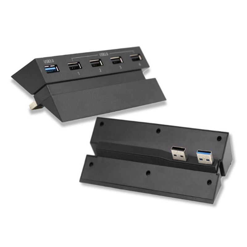 Hub extensão de 5 portas usb 3.0 2.0, adaptador de alta velocidade para sony playstation 4 ps4 dropship