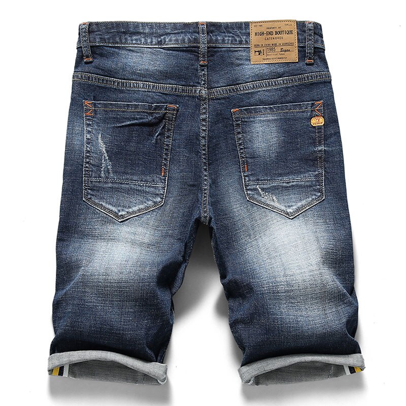 Zomer Elastische Denim Shorts Kleding Mannen Stretch Korte Jeans Casual 98% Katoen