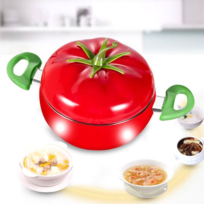 Tomato Shape Soup Pot Aluminum Non-stick Stockpot Kitchen Tool Cookware: Default Title