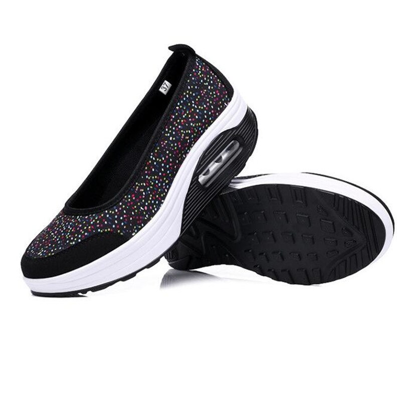 Sport Running Shoes Woman Outdoor Breathable Height Increasing Mesh Shoes Lightweight Athletic Sneaker Women Platform