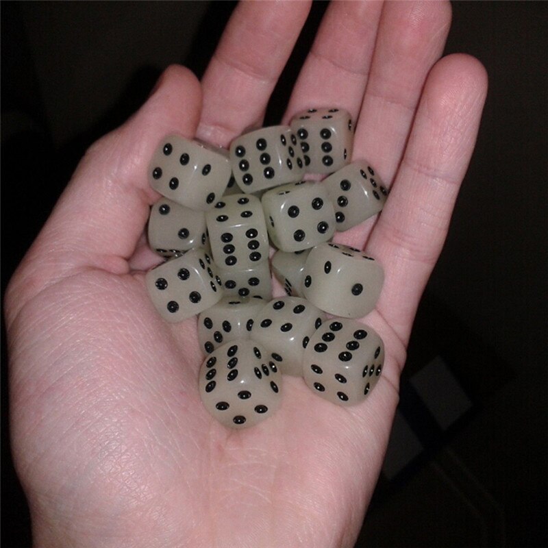 5 teile/los Nachtleuchtende Würfel 6 Seite 14mm Licht leucht Spielzeug Spaß Bord Spiel Nacht Bar KTV Unterhaltung Spiel Zubehör