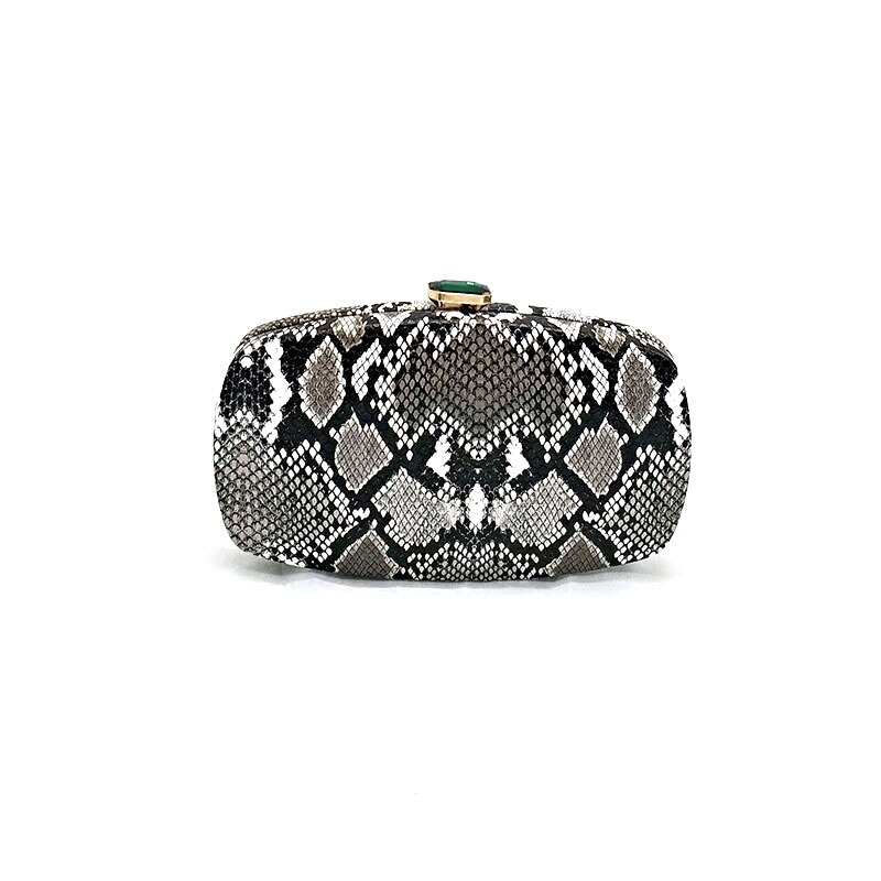 Klassieke Snakeskin Printing Vrouwen Avondfeest Koppelingen Bruids Tas Cross Body Body Schoudertas: Color 1