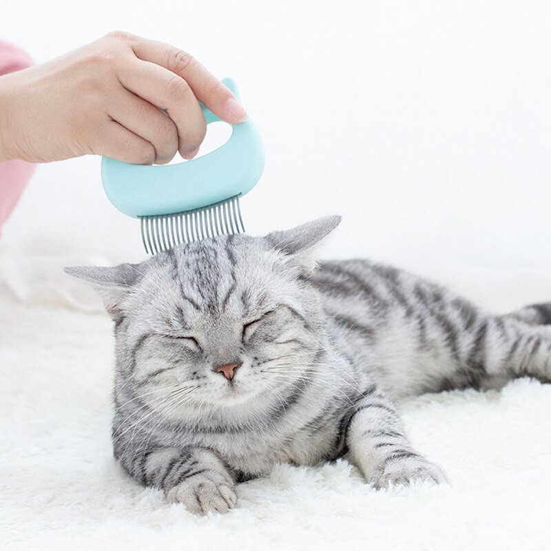 Pet Cat Hair Removal Massaging Shell Comb grooming hair removal shedding cleaning brush Pet Grooming Massage Tool for cat
