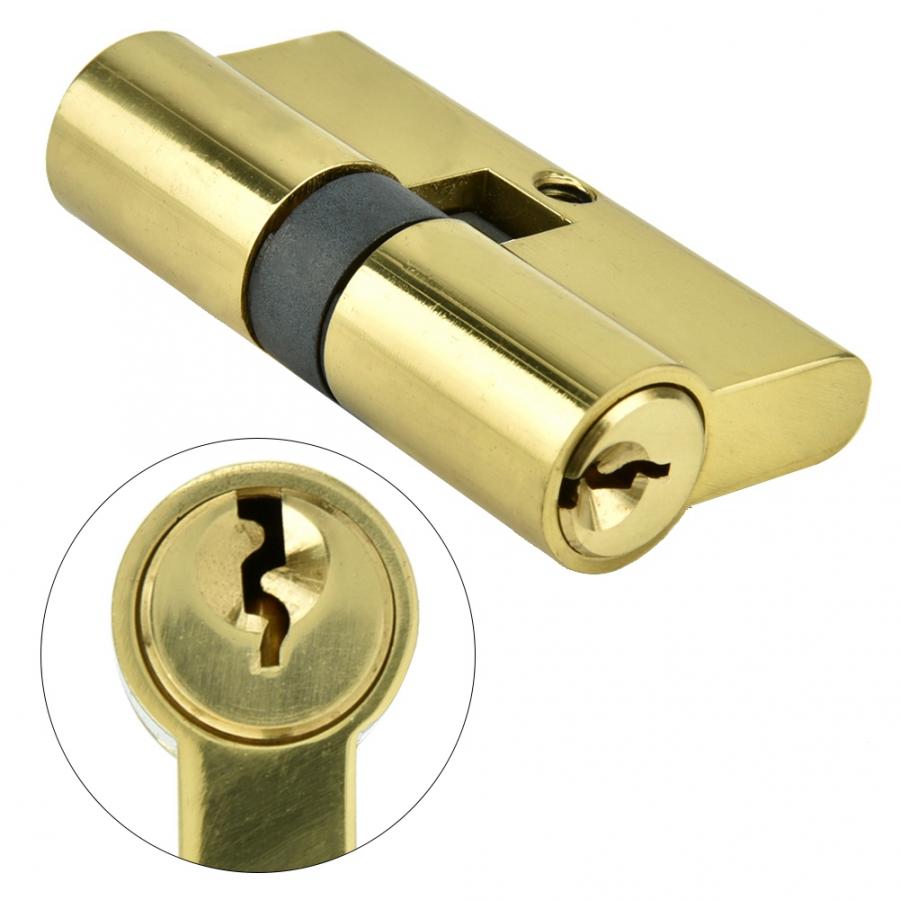 cerradura inteligente 60 mm copper double-opening lock cylinder Anti-theft door lock cylinder with keys Strong and