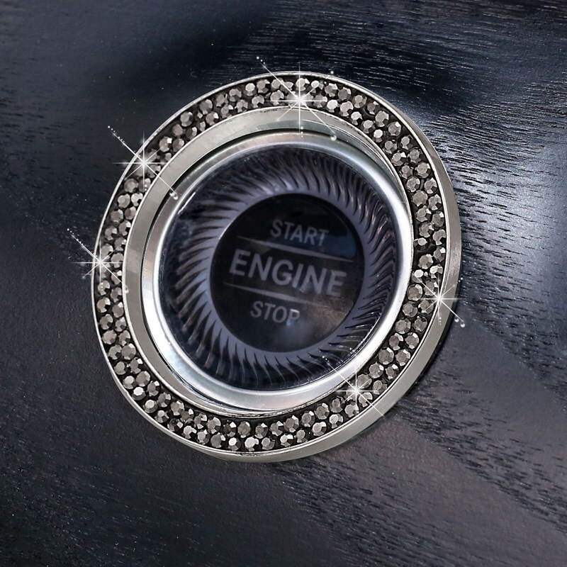 Car Ignition Button Ring Interior Stickers Universal Car Start Switch Rings Auto Decorative Circle Keys