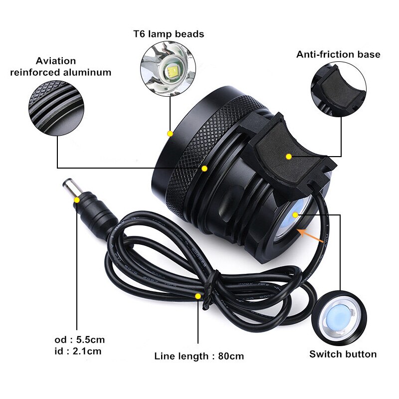 Wasafire cykellampa 10000 lumen cykellampa batteripaket cykellampor fram laddningsbara mtb cykeltillbehör luces bicicleta