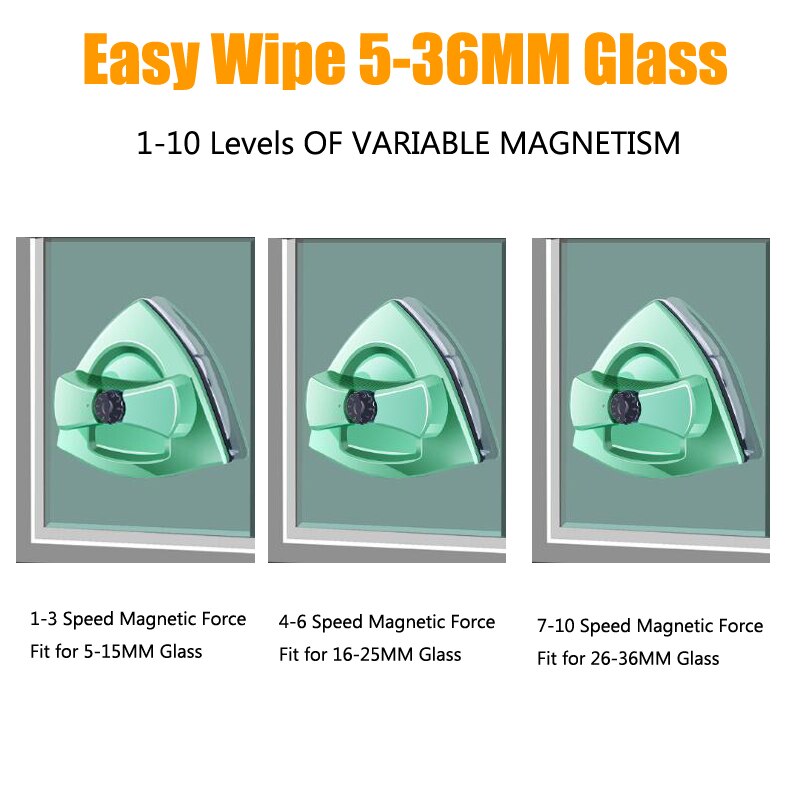 Set For Magnet Window Cleaner Bathroom Clean Double Glazed Glass Windows Brush Cleaning Cleaner Magnetic Handheld Side Windows
