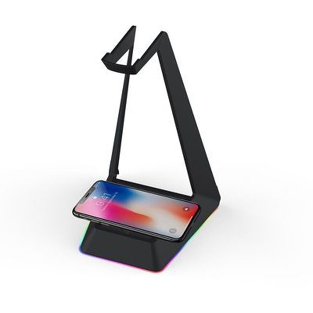 headset stativ hodetelefonholder rgb lysbase inkluderer usb -hub -funksjon multi -søle trådløs frakt bestselger: Trådløs frakt