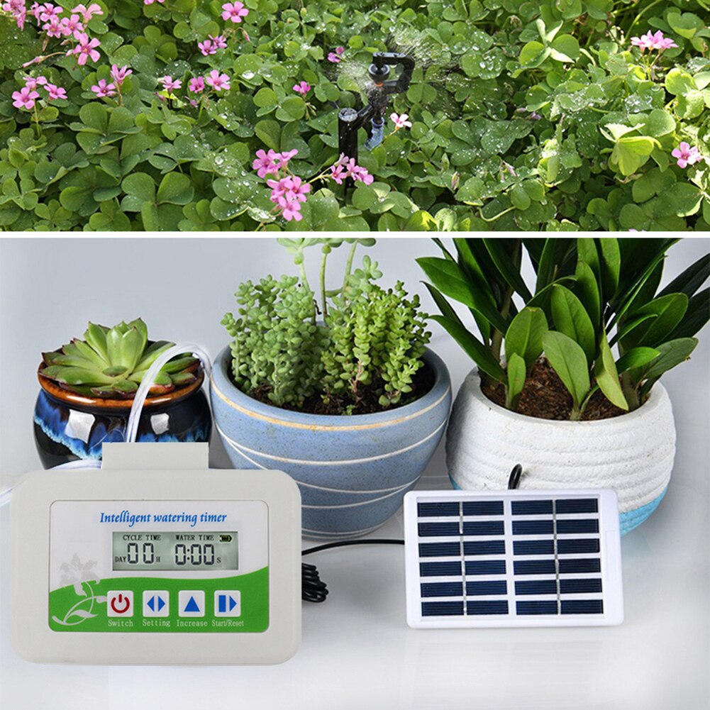 Sistema de irrigação automático para áreas internas, movido a energia solar, dispositivo de rega automática, dispositivo de irrigação por gotejamento, mangueira de rega