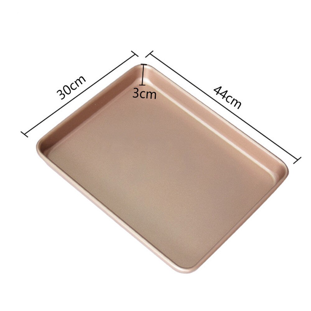 Cake Baking Dish 44*30cm Bakeware Non-stick Baking Dish Bakery Products Bakeware Carbon Steel Bread Oven Dish Rectangle Cake Pan: 44x30x3cm