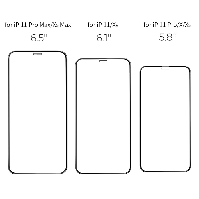 Heldeksel herdet glass for iphone 11 pro max skjermbeskytter film for iphone x xr xs max 6 6s 7 8 plus beskyttende se