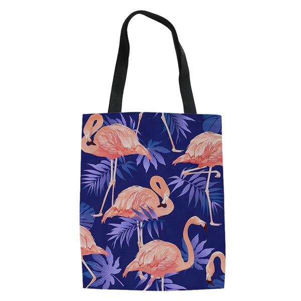 Haoyun dames linnen tassen cartoon flamingo prints patroon boodschappentas meisjes handtas katoenen dame coole canvas boodschappentassen: Cdwx 1932 z 22