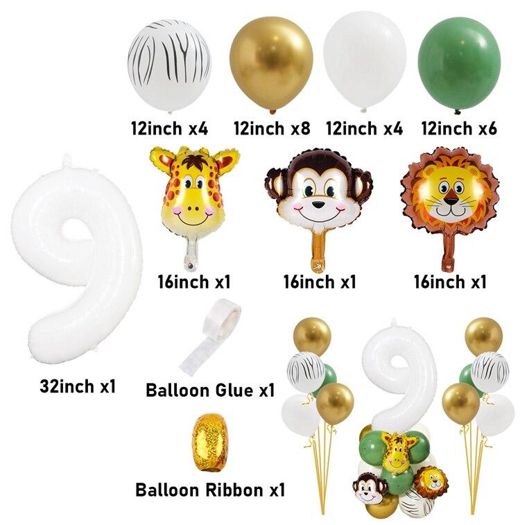 20-teiliges MODELLIEREN BALLON-KIT Tiere Party Dekoration
