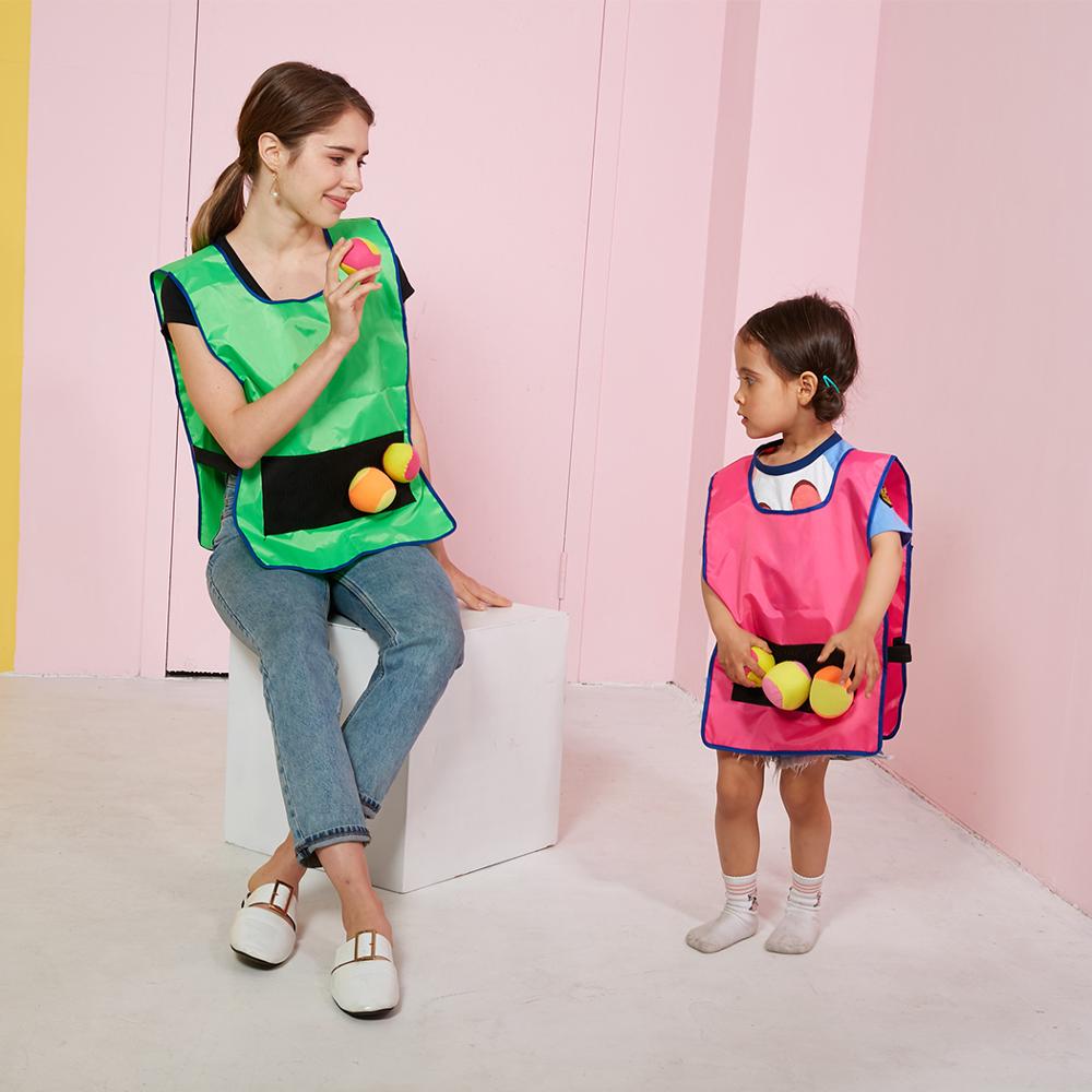 Ruizhi Children Throwing Game Vest Kindergarten Sticky Ball Vest Parent-Child Interaction Outdoor Game Sense Training RZ1003