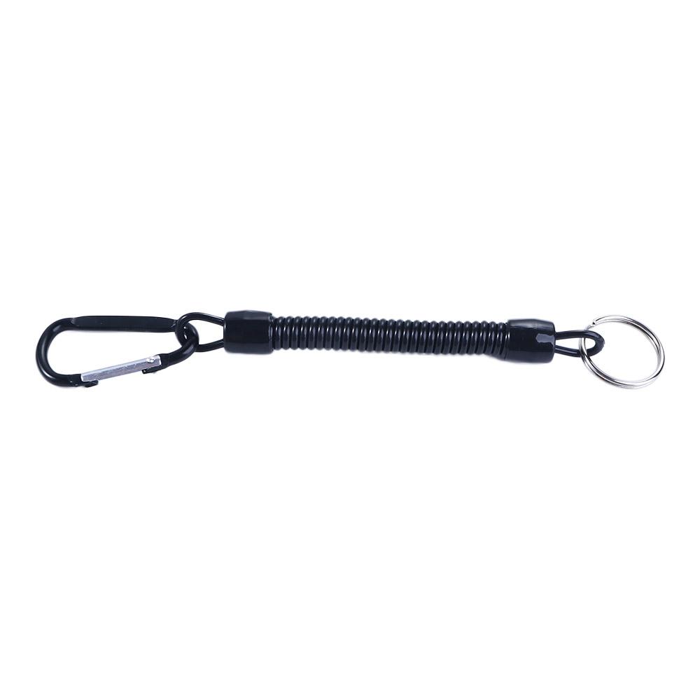 Camping Veilige Flexibele Uitrusting Intrekbaar Gereedschap Anti-Verloren Sleutelhanger Karabijnhaak Vissen Touw Springtouw Lanyards