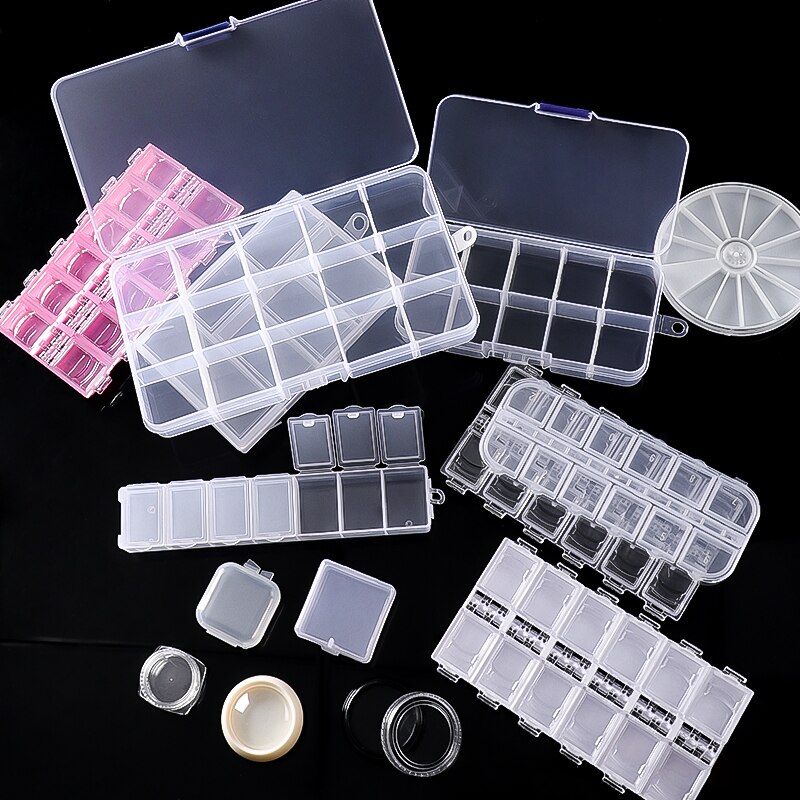 Boîte de rangement vide en plastique multi-tailles pour Nail Art, boîte de rangement pour strass et gemmes, boîte de rangement pour Nail Art, étui pour accessoires de peinture diamant