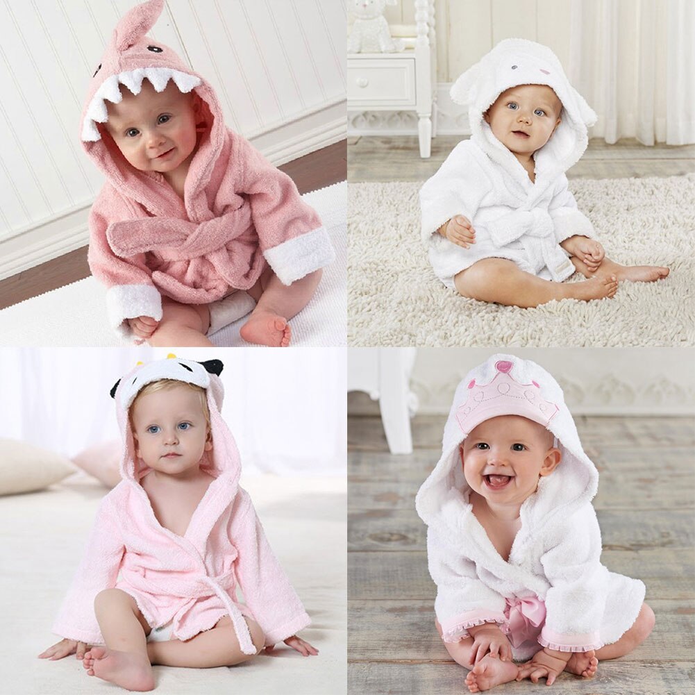 Cute animal shape baby bath towel baby bathrobe cotton children bathrobe moon photo clothes Bathrobe Bath Towel